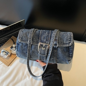 Ultime Borse a Tracolla in Denim per Donna, Fodera in Poliestere, Chiusura con Cerniera, Manico Singolo, Design Impermeabile alla <span class=keywords><strong>Moda</strong></span> - Product Image 1