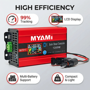 Contrôleur de charge solaire MYAMI 1200W MPPT, réglable 48V/60V/72V, chargeur de panneaux solaires pour la charge de véhicules électriques - Product Image 1