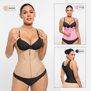 HEXIN 사용자 정의 7 스틸 뼈 여성 허리 트레이너 바디 셰이퍼 내부 걸쇠 지퍼 모델링 스트랩 허리 신처 셰이퍼 콜롬비아 - Product Image 4