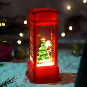 Venta al por mayor <span class=keywords><strong>de</strong></span> cabinas telefónicas creativas <span class=keywords><strong>de</strong></span> Papá Noel con luces pequeñas iluminadas, regalos <span class=keywords><strong>de</strong></span> Navidad, adornos <span class=keywords><strong>de</strong></span> dibujos animados para mesa. - Product Image 4