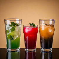 Verres à bière transparents personnalisés avec logo, verres à bière surdimensionnés pour la bière artisanale, verres à boire sans plomb pour restaurant