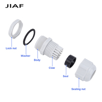 Presse-étoupe en nylon étanche JIAF PG7-PG63 IP68, filetage PG 3-52mm, certifié usine, pour usage extérieur