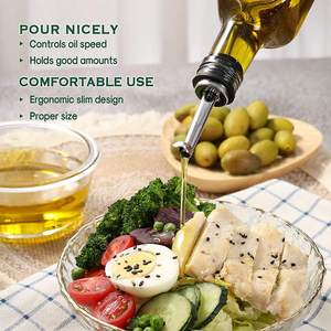 Garrafa de óleo de azeite, venda quente de garrafa de óleo quadrada, verde escura, 17oz 500ml, utensílios de cozinha, garrafa de vinagre - Product Image 2