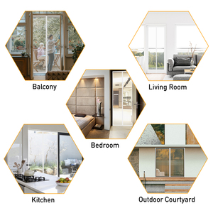 <b>Door</b> Auto-Close <b>Magnetic</b> 20 Mesh Polyester Pet Friendly Insect Proof Entryway Indoor Decor Modern Design Rectangle Shape 210cm - Product Image 4
