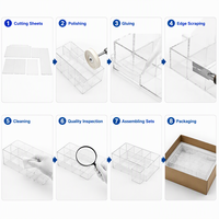 Organisateur de dosettes à café en acrylique transparent moderne et durable à 4 compartiments, boîte de rangement sur pied pour comptoir de cuisine