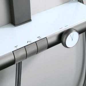Juego de ducha de lujo personalizado OEM/ODM de latón para baño con efecto lluvia, mezclador de ducha para baño - Product Image 6