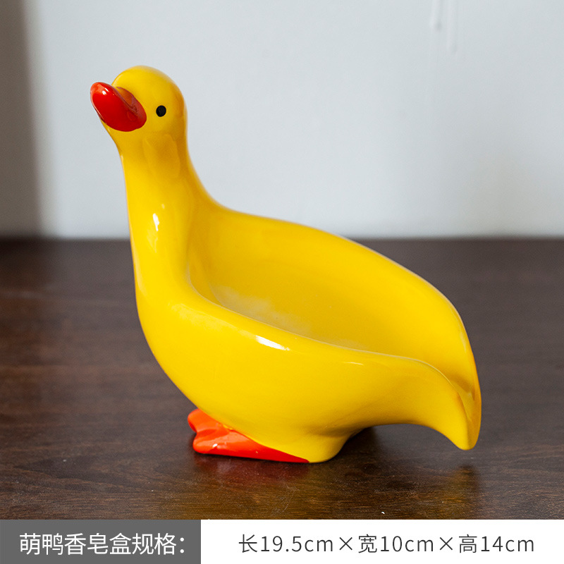 Cute duck soap dish [yellow]