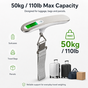 Báscula Digital Portátil para Equipaje, con Pantalla LCD, de Bolsillo, para Viajes, con Capacidad de 50 kg, para Maletas de Aeropuerto - Product Image 4
