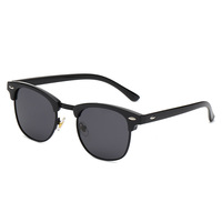 2025 lunettes de soleil coupe-vent à monture noire pour hommes optique semi-sans monture pour les sports de plein air cyclisme conduite avec logo personnalisé
