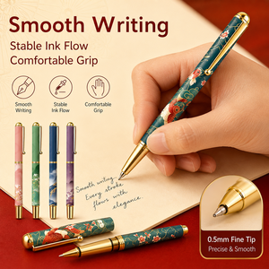 Bolígrafos de Gel Metálicos de Lujo KAIX con Patrón Elegante, Punta Fina de 0.5mm, en Caja de Regalo, para Regalos Corporativos - Product Image 1