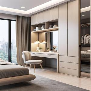 Armoire sur mesure haut de gamme pleine grandeur, mobilier de rangement minimaliste pour chambre à coucher, idéal pour projets résidentiels haut de gamme - Product Image 1