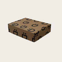 Boîte d'expédition rectangulaire personnalisée en carton ondulé brun kraft recyclé et verni pour cosmétiques, chaussettes, fourrures