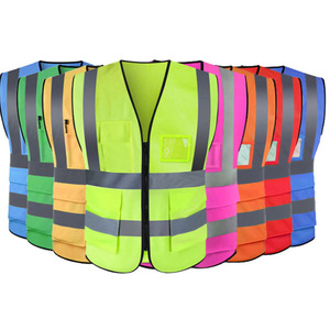 Chaleco Reflectante, Ropa Reflectante para Construcción, Saneamiento, Jardinería, Tráfico Nocturno, con Múltiples Bolsillos - Product Image 1