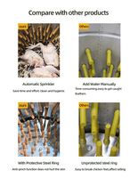 Équipement professionnel anti-balles pour poulet, abattage, élimination des poils de petites tailles, plumes de caille, volaille, poissons