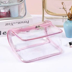 Bolsa de Maquillaje Transparente BSCI, Bolsa de Aseo Portátil, Simple, Impermeable, para Viaje, Venta al Por Mayor - Product Image 4