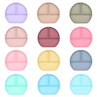 Ensemble de vaisselle pour bébé en silicone divisé écologique, non toxique, de qualité alimentaire, comprenant un bavoir, une cuillère et une fourchette