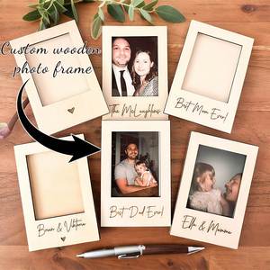 Photo Frame Personalized Engraved Notepad Holder Wooden Craft <b>Card</b> Storage <b>Box</b> | Birthday, Companion Gifts - Product Image 4