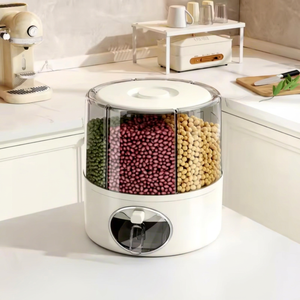 360 Rotatable Food Grade Sealed Insect & Moisture Proof Modern Design Rice & Cereal <b>Storage</b> <b>Jar</b> <b>for</b> Home <b>Kitchen</b> - Product Image 1