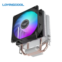 LOVINGCOOL Pabrik Sumber ODM ADM Intel LAG Pendingin CPU Kecepatan Tinggi Rendah Kebisingan Kipas PWM 90mm 2 Pipa Panas Pendingin Udara CPU Universal