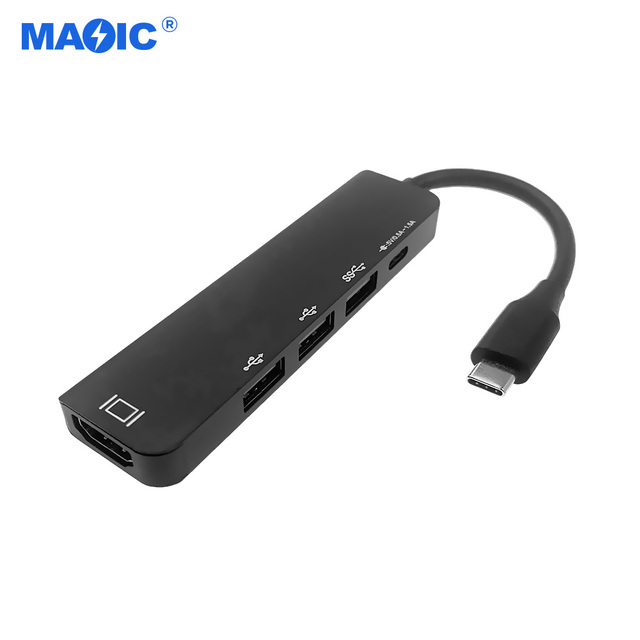 USB C 5-in-1 Multifunctional Docking Station for HDMI Hub with PD Charging & USB3.0 Extension Computer USB Hub for Laptop