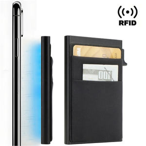 กล่องใส่บัตรอลูมิเนียมสำหรับโทรศัพท์, ที่ใส่บัตรนิรภัย RFID กระเป๋าสตางค์ด้านหน้า - Product Image 3