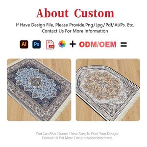 Tapis de prière moderne en polyester, lavable et rembourré, pour la maison ou les voyages, style mosquée - Grande Vente - Product Image 2