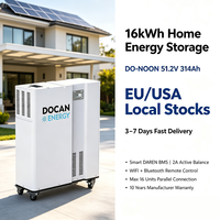 Batterie solaire verticale Docan Energy DO-NOON 51.2V 15kWh 16kWh 300Ah 314Ah avec BMS Daren 200A et équilibreur actif 2A