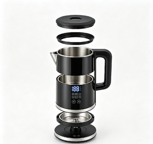 Hervidor Eléctrico con Control Digital de Temperatura, 1.8L/2.0L, Doble Pared, Antiescaldaduras, Tapa de Plástico con Apertura Automática, Base Inalámbrica Giratoria 360 Grados - Product Image 2