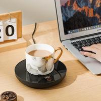 Chauffe-tasse électrique USB Réglage de la température Thé au lait Eau Chauffe-tasse thermostatique Chauffe-boissons Chauffe-tasses à café
