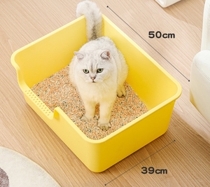 Oversized Anti Splash Big Space Cleaning <strong>Plastic</strong> <strong>Cat</strong> Toilet Semi Enclosed Integrated <strong>Cat</strong> Litter <strong>Box</strong> - Product Image 4