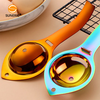Gadgets de cuisine Accessoires Outil créatif pour la séparation des œufs blancs et jaunes Séparateur d'oeufs manuel en acier inoxydable