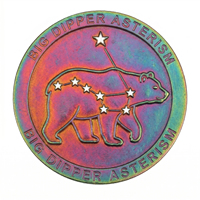 Moneda Conmemorativa de Constelación del Oso Mayor (Big Dipper) de Cobre Fino .999 de 1 oz con Patina Arcoíris