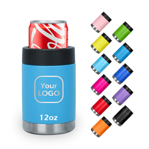 Premium 375ml Stainless Steel Insulated Can Cooler for Camping with <b>Beer</b> Holder and Opener - Product Image 1