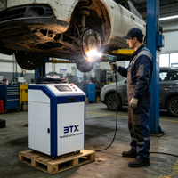Machine de nettoyage automatique au laser fibre 1500W pour la décapage de la rouille sur métal, aluminium, tuyaux et barres d'armature – Nouveau système de détartrage facile à utiliser Tianhong
