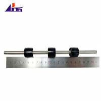 CA05805-C400-33 Fujitsu Arbre de transport en acier inoxydable avec trois rouleaux d'alimentation en caoutchouc noir, pièces de rechange pour distributeur automatique de billets