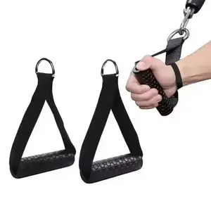 Cable Machine Attachment Handles Nylon Webbing Exercise Gym Grip Handles