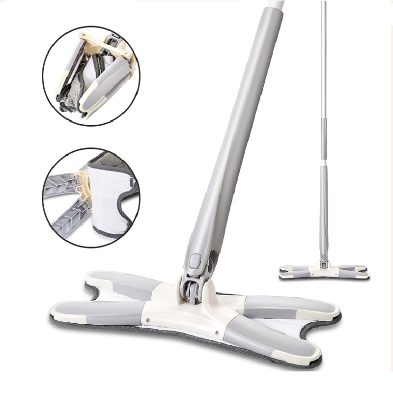 Х-типа с плоской Швабра для пола с замен головки 360 градусов СС для ручной стирке бытовой без застежки СС инструмент для уборки дома