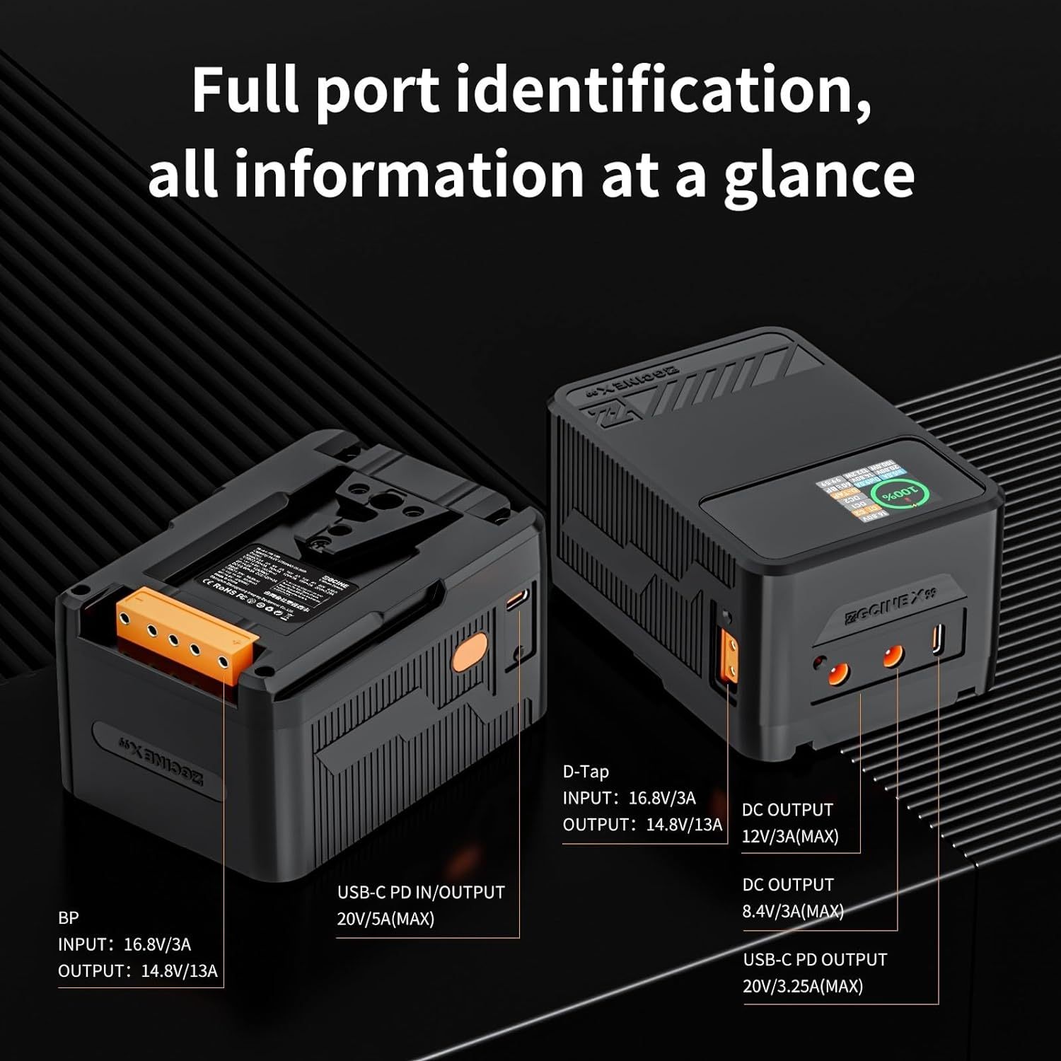 Batería VONROC 20V 2.0Ah Con USB-C - Powerbank, Compatible Herramientas 20V, Carga Rápida PD