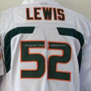 准备发货雷·刘易斯橙色最佳质量缝制美式大学橄榄球球衣 - Product Image 3