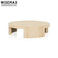 WISEMAX – meuble de luxe rond en marbre, Table basse centrale en calacata naturelle, Violet, viole, marbre, travertin