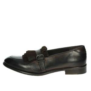 Mocasín Veni para hombre 1V008, zapato formal de cuero negro sin cordones. - Product Image 1