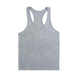 Camiseta sin mangas de gimnasio para hombre con logotipo personalizado 100% algodón tejido para deportes y entrenamiento físico muscular - Product Image 4