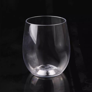 Verres à <span class=keywords><strong>vin</strong></span> en plastique, réutilisables, incassables, recyclables, sans BPA, jetables, sans pied, dorés - Product Image 5