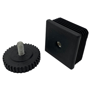 Vuông Vòng Nhựa Chèn <span class=keywords><strong>Cap</strong></span> Ống <span class=keywords><strong>End</strong></span> Bìa Với Chủ Đề Nut Nhựa Ống Thép Đồ Nội Thất Chân Lỗ Cắm - Product Image 3