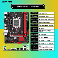 Carte mère de jeu JGINYUE H511M-TEN M-ATX LGA1200 DDR4 double canal double emplacement M.2 HDM1 D P pour processeur de bureau de 10e génération