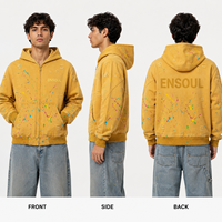 Herren-Hoodies Designer Maßgeschneiderte Vintage-Waschung Distressed-Hoodie Mode Farbspritzer Crop-Hoodie Bekleidungshersteller