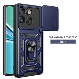 Étui de téléphone avec fenêtre coulissante pour appareil photo de style armure pour <span class=keywords><strong>Motorola</strong></span> Moto G67 Power/Edge70/G06, béquille, <span class=keywords><strong>protection</strong></span> de l'objectif coulissant, coque arrière - Product Image 1
