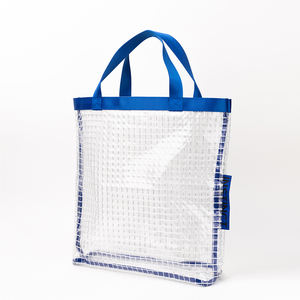 Custom Logo <b>Clear</b> PVC Tote <b>Bag</b> Waterproof Shopping <b>Bag</b> With Stylish Design for Packaging Use - Product Image 2