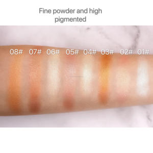 OEM <span class=keywords><strong>5</strong></span> colores contorno de la cara maquillaje resalte Facial iluminar Etiqueta Privada piel Shimmer resaltado en polvo paleta - Product Image 2