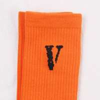 Chaussettes de sport personnalisées en coton jacquard tricoté avec lettres, style décontracté, pour marques, vente en gros, amusantes